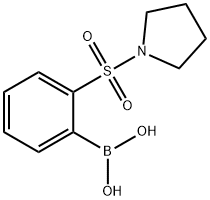 2-(吡咯啉基磺酰基)苯硼酸 结构式