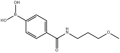 4-(3-甲氧基丙基氨甲酰基)苯基硼酸 结构式