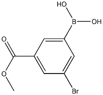 3-硼-5-溴苯甲酸甲酯 结构式