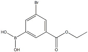 3-硼-5-溴苯甲酸乙酯 结构式