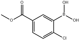 3-硼-4-氯苯甲酸甲酯 结构式