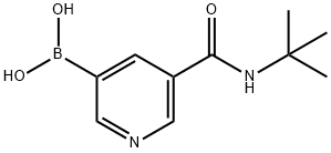 5-(叔丁基氨基甲酰基)吡啶-3-硼酸 结构式