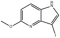 3-碘-5-甲氧基-1H-吡咯[2,3-B]吡啶 结构式