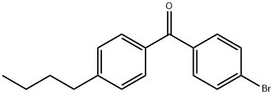 (4-溴苯基)(4-丁基苯基)甲酮 结构式