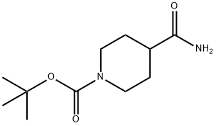 1-BOC-哌啶-4-甲酰胺 结构式