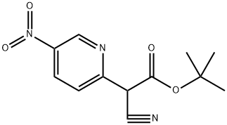 2-氰基-2-(5-硝基吡啶-2-基)乙酸叔丁酯 结构式