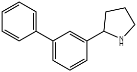 2-(3-联苯基)吡咯烷 结构式