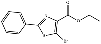 5-溴-2-苯基噻唑-4-甲酸乙酯 结构式