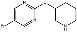 5-溴-2-(哌啶-3-氧基)嘧啶 结构式