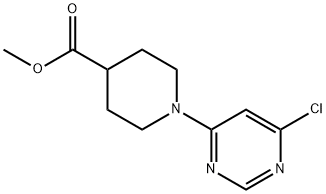 1-[4-(6-氯嘧啶)基]哌啶-4-甲酸甲酯 结构式