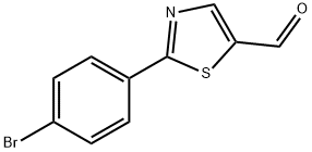 2-(4-BROMOPHENYL)THIAZOLE-5-CARBALDEHYDE 结构式