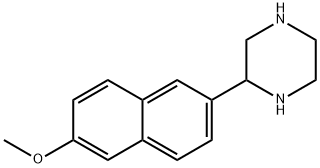 2-(6-甲氧基萘-2-基)哌嗪 结构式