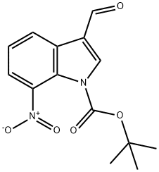 1-Boc-7-nitro-3-formylindole 结构式