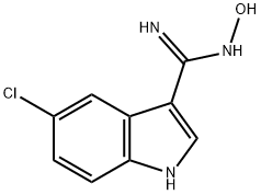 N-HYDROXY-5-CHLORO-1H-INDOLE-3-CARBOXAMIDINE 结构式