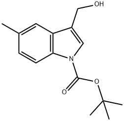 1-BOC-3-羟基甲基-5-甲基吲哚 结构式