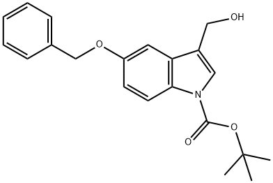 1-BOC-5-苄氧基-3羟甲基吲哚 结构式