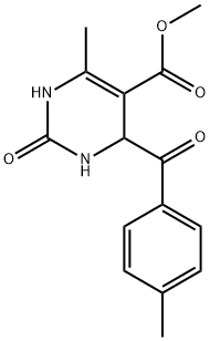 Methyl 6-methyl-4-(4-methylbenzoyl)-2-oxo-1,2,3,4-tetrahydropyrimidine-5-carboxylate 结构式