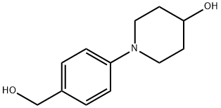 1-(4-羟基甲基苯基)哌啶-4-醇 结构式