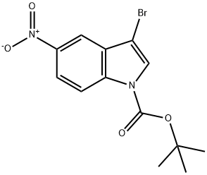 1-BOC-3-溴-5-硝基吲哚 结构式