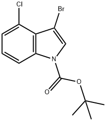 1-BOC-3-溴-4-氯吲哚 结构式