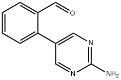 2-(2-AMINOPYRIMIDIN-5-YL)BENZALDEHYDE 结构式