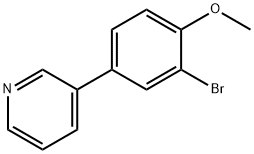 3-(3-溴-4-甲氧基苯基)吡啶 结构式