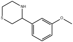 3-(3-甲氧基苯基)硫代吗啉 结构式
