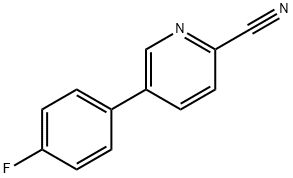 5-(4-氟苯基)吡啶-2-甲腈 结构式