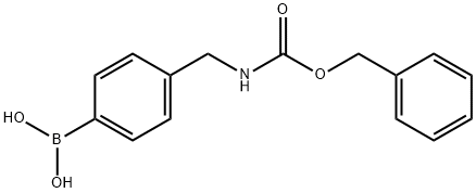 4-((BENZYLOXYCARBONYLAMINO)METHYL)PHENYLBORONIC ACID 结构式