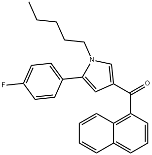 (5-(4-氟苯基)-1-戊基-1H-吡咯-3-基)(萘-1-基)甲酮 结构式