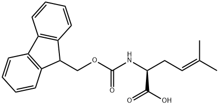 FMOC-(S)-2-氨基-5-甲基-己-4-烯酸 结构式