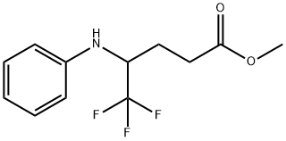 DL-5,5,5-三氟-4-(苯胺基)戊酸甲酯 结构式