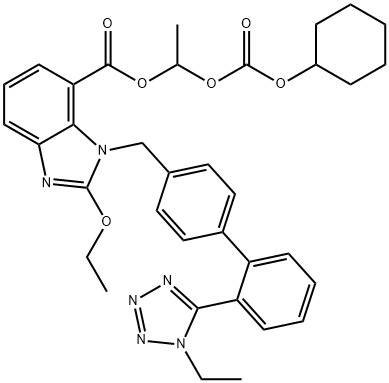 1H-1-乙基坎地沙坦西来替昔酯 结构式