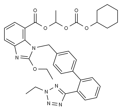 2H-2-乙基坎地沙坦西来替昔酯 结构式