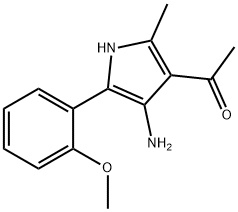 1-[4-amino-5-(2-methoxyphenyl)-2-methyl-1H-pyrrol-3-yl]ethanone 结构式