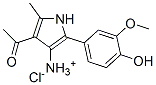 [4-acetyl-2-(4-hydroxy-3-methoxy-phenyl)-5-methyl-1H-pyrrol-3-yl]azani um chloride 结构式