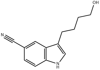 3-(4-羟基丁基)-1H-吲哚-5-甲腈 结构式