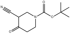 N-BOC--氰基-4-哌啶酮 结构式