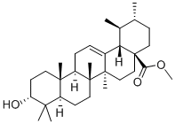 3-HYDROXY-(3ALPHA)-URS-12-EN-28-OIC ACID METHYL ESTER 结构式