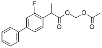 Acetoxymethyl 2-(2-fluoro-4-biphenylyl)propionate 结构式