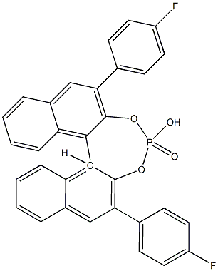 (11BR)-2,6-双(4-氟苯基)-4-羟基二萘并[2,1-D:1',2'-F][1,3,2]二氧杂磷杂环庚 4-氧化物 结构式