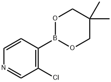 3-CHLOROPYRIDINE-4-BORONIC ACID, NEOPENTYL GLYCOL ESTER 结构式