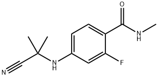 4-[(2-氰基丙-2-基)氨基]-2-氟-N-甲基苯甲酰胺 结构式