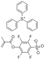三苯基锍 2,3,5,6-四氟-4-(甲基丙烯酰氧基)苯磺酸盐 结构式