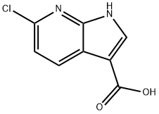 6-氯-1H-吡咯并[2,3-B]吡啶-3-甲酸 结构式
