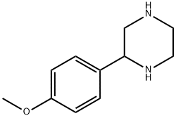 2-(4-甲氧基苯基)哌嗪 结构式