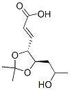 2-Propenoic acid, 3-[5-(2-hydroxypropyl)-2,2-dimethyl-1,3-dioxolan-4-y l]-, [4R-[4alpha(E),5beta(R*)]]- 结构式