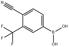 4-氰基-3-(三氟甲基)苯硼酸 结构式