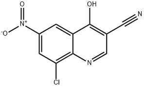 4,8-二氯-6-硝基-喹啉-3-腈 结构式