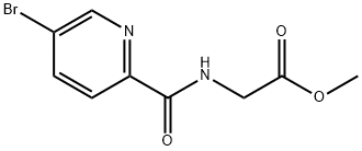 [(5-bromo-pyridine-2-carbonyl)-
amino]-acetic acid methyl ester 结构式